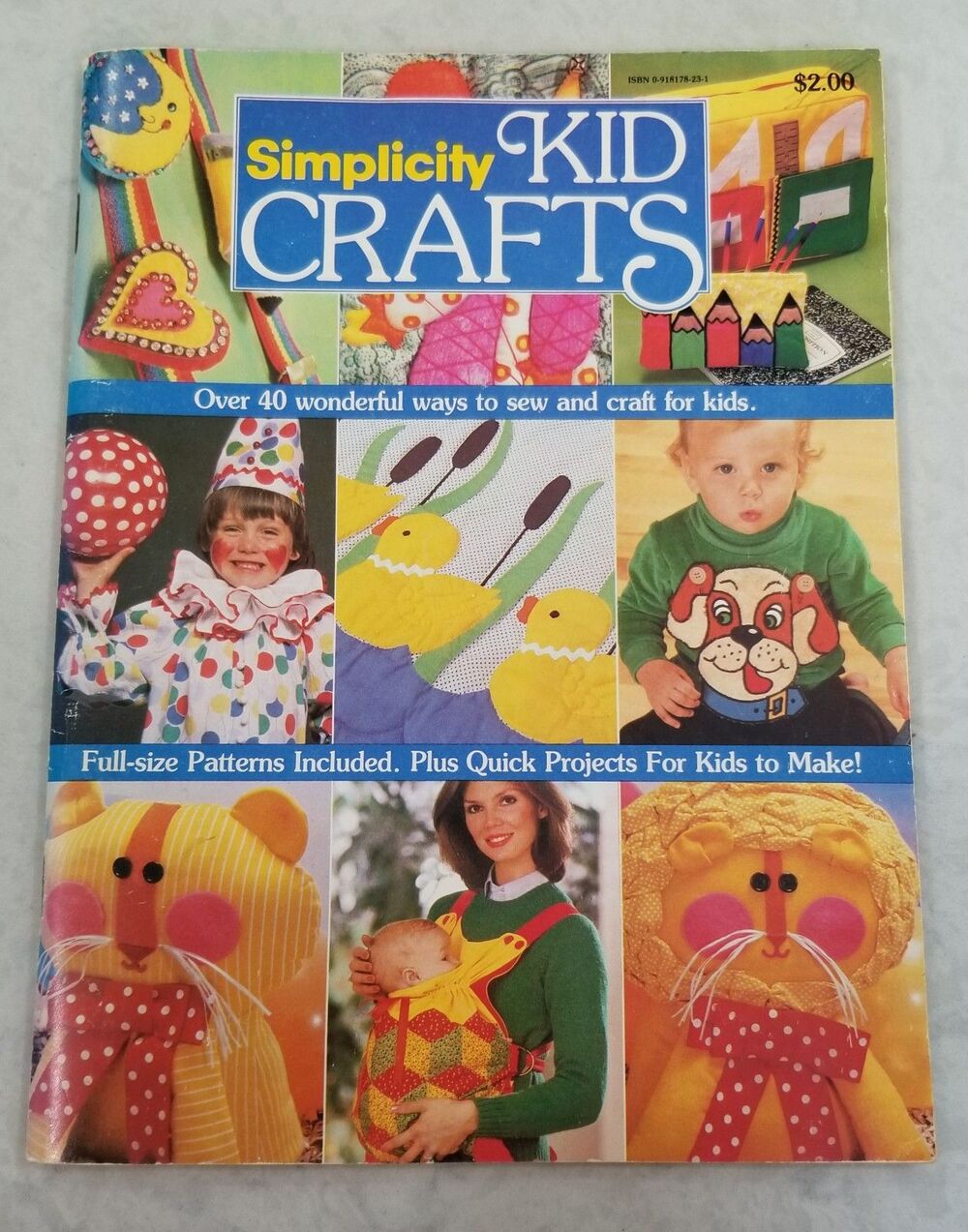 1981 Simplicity Kid Crafts Magazine Vintage Sewing Book w Original Pullout